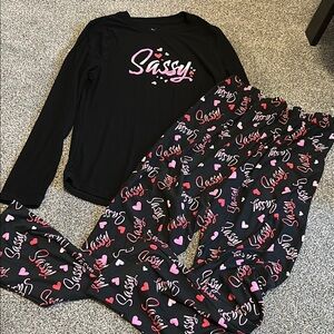 Sassy Black and Pink Pajamas
